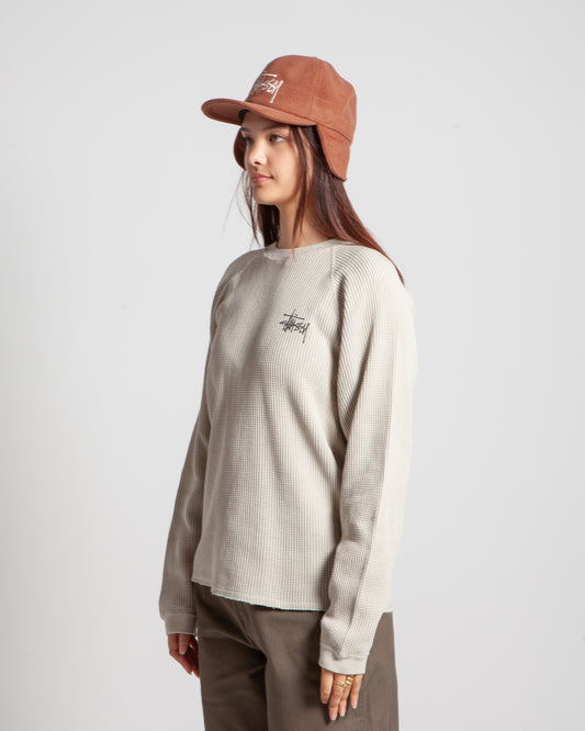 Stüssy Raglan Thermal Basic Stock Bone