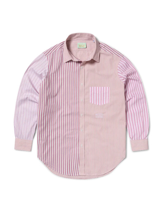 Aries Arise Patchwork LS Shirt Baby Pink