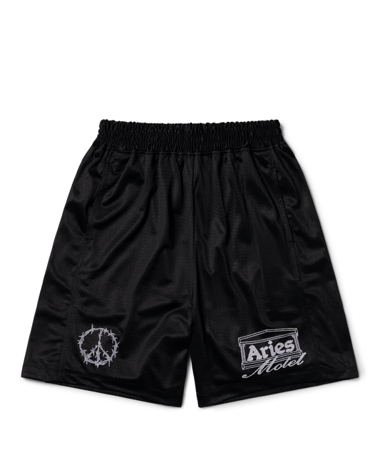 Aries Arise Ramscape Airtex Shorts Black