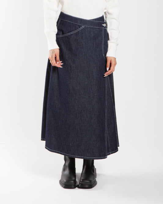 Beams Boy OWrap PleatedSK Indigo