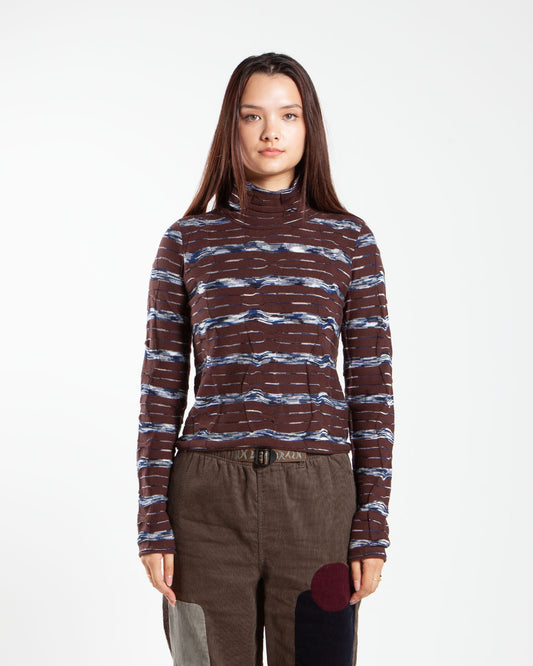 Brain Dead Space Dye Turtle Neck Navy Multi