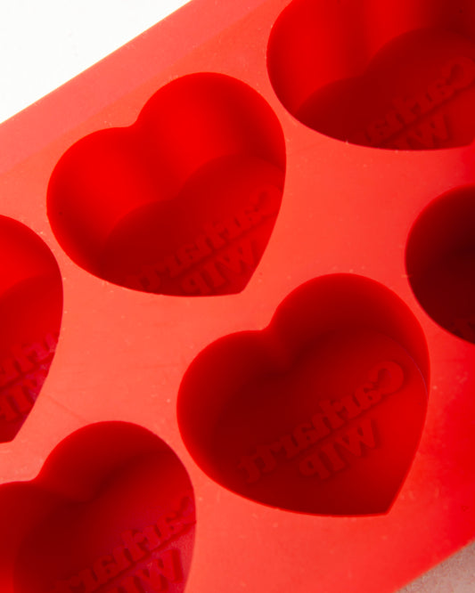 Carhartt WIP Heart Ice Cube Tray Silicone Scarlet