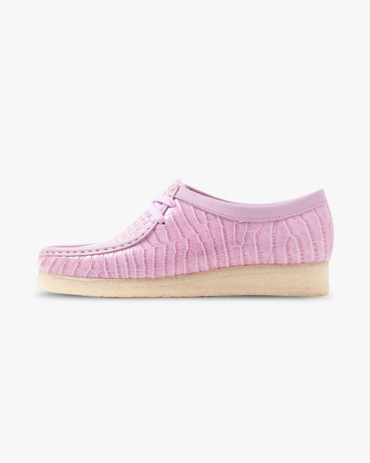 Clarks Originals Wallabee Mauve Pink Croc