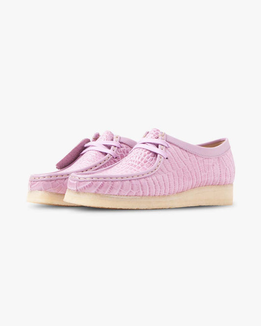 Clarks Originals Wallabee Mauve Pink Croc