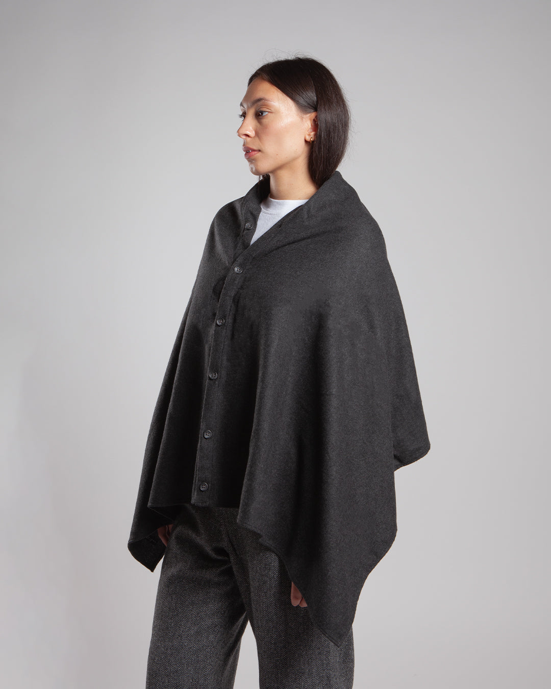 Engineered Garments Button Shawl Grey