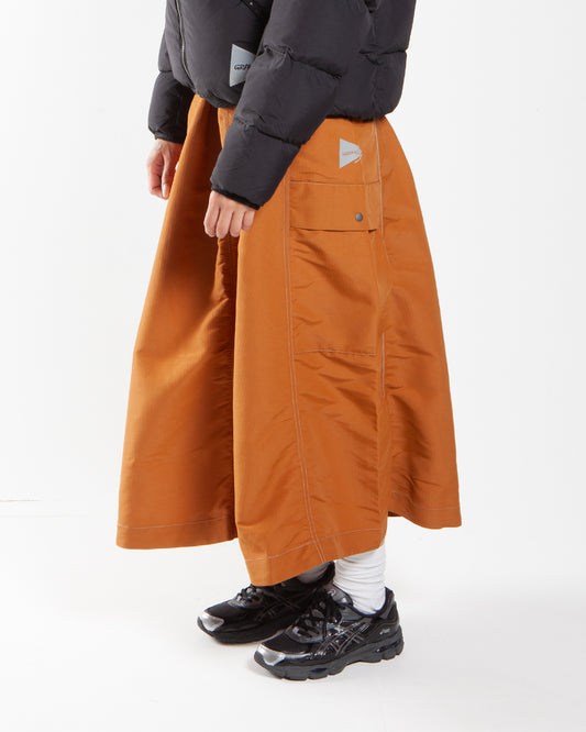 Gramicci x and wander Ripstop Voyager Skirt Orange