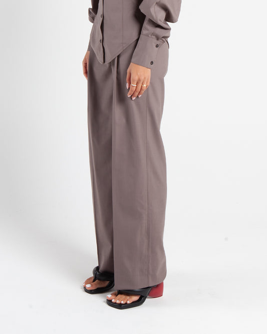 Holzweiler Cyra Pleat Trouser Light Brown