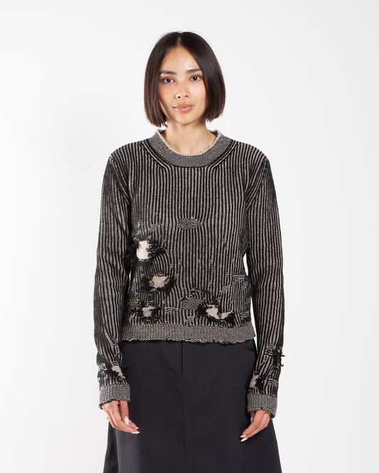 MM6 Maison Margiela Crewneck Knit Black Beige