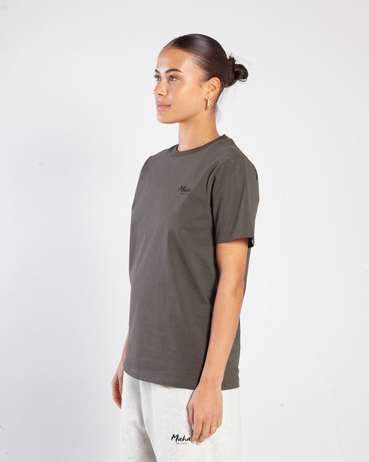 Maha Amsterdam Logo Tee Washed Brown