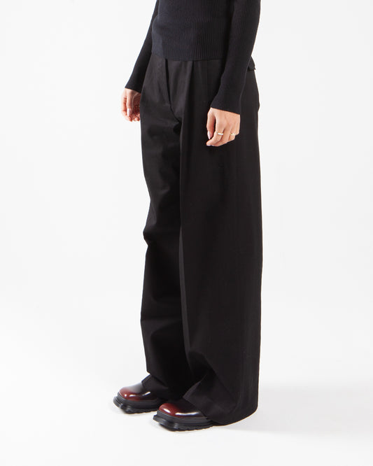 Maison Kitsune Double Pleated Pants Black