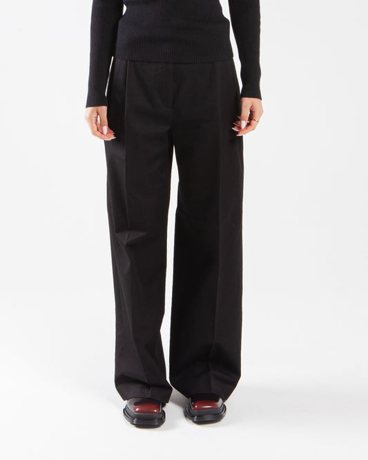 Maison Kitsune Double Pleated Pants Black