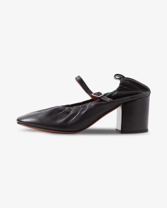 Maison Kitsune Leather Low-Heel Pump Black