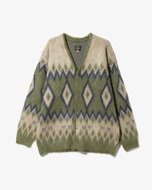 Needles Mohair Cardigan Diamond Olive