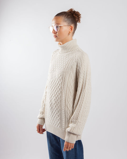 Nike Cable Knit Turtleneck Light Bone