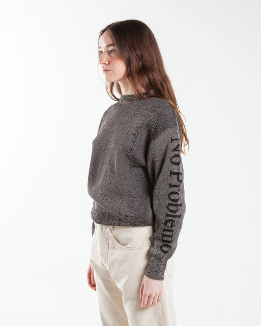 No Problemo Glitch Knit Crew Neck Black