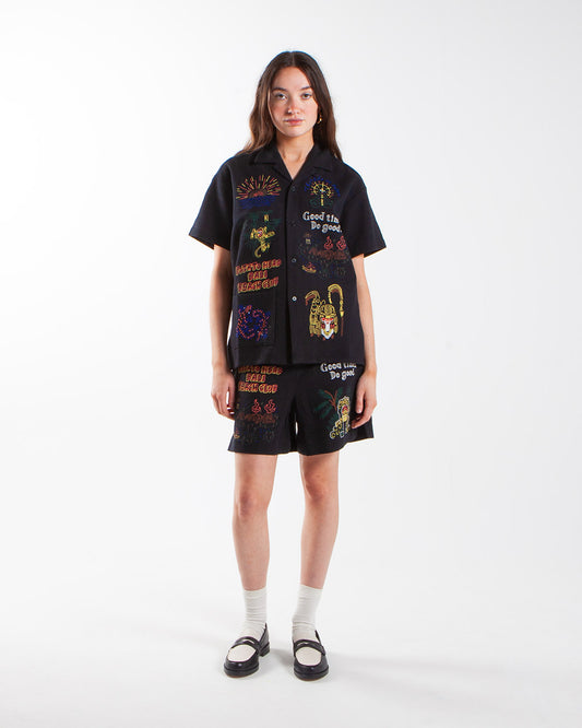 Potato Head Bali's Landscape Shorts Black