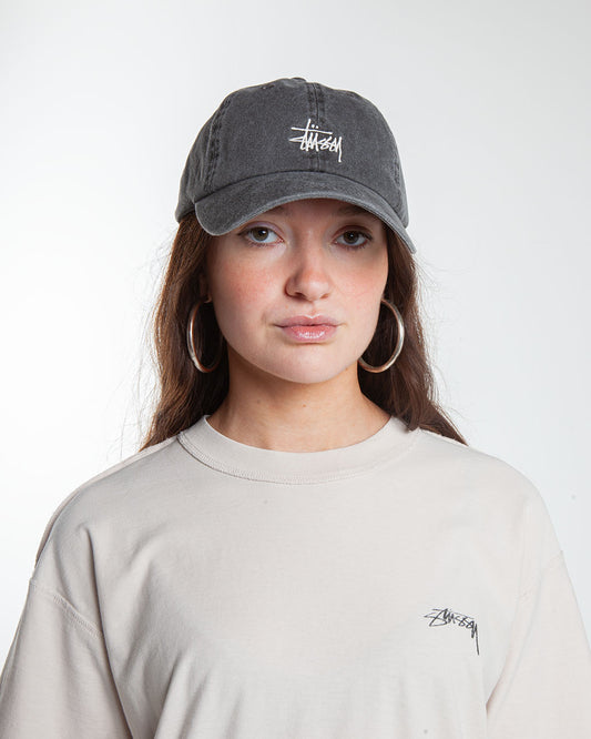 Stüssy Basic Washed Low Pro Cap Charcoal