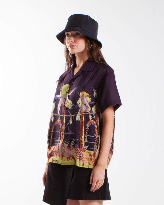 Potato Head Palm Tree Short Sleeve Shirt Purple