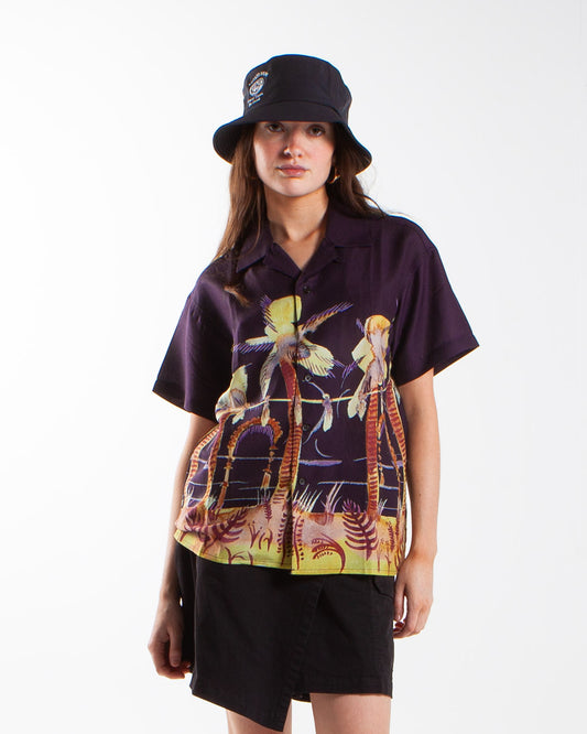 Potato Head Palm Tree Short Sleeve Shirt Purple