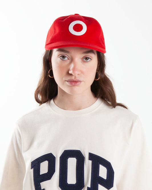 Pop Trading Company O Sixpanel Hat Haute Red/White