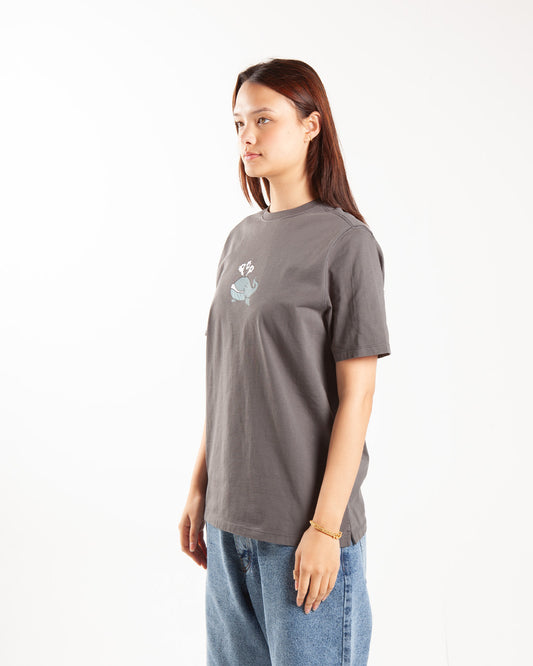 Pop Trading Company Whale T-Shirt Charcoal