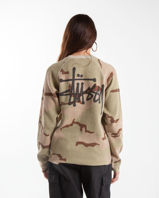 Stüssy Raglan Thermal Basick Stock Sand Camo