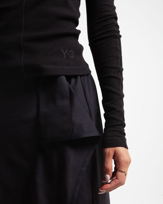 Y-3 Fitted LS Tee Black