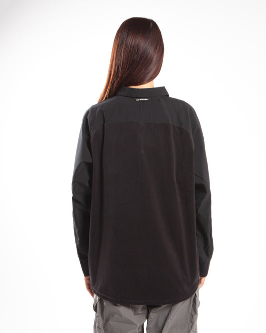 and wander Fleece Base LS Shirt Black