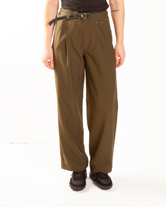 and wander Twill Wide Pants Khaki