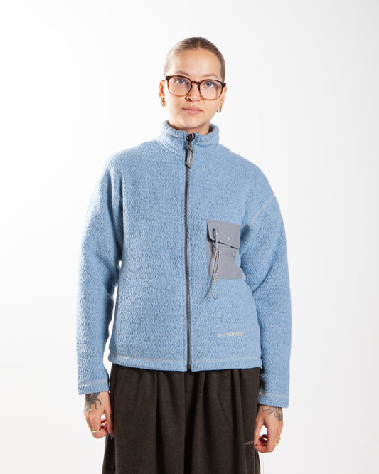 and wander Re Wool JQ Stand Zip Light Blue