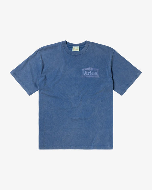 Aries Arise Aged Ancient Temple SS Tee Blue