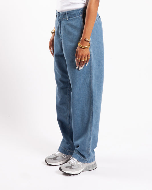 nanamica Wide Denim Pants Indigo Bleach