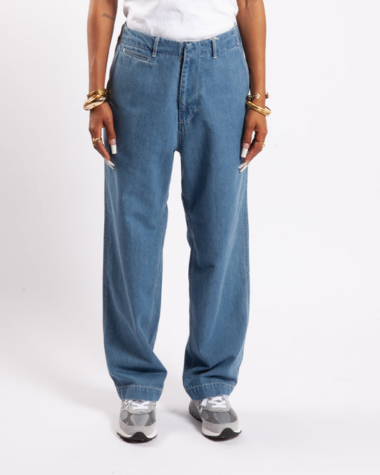 nanamica Wide Denim Pants Indigo Bleach