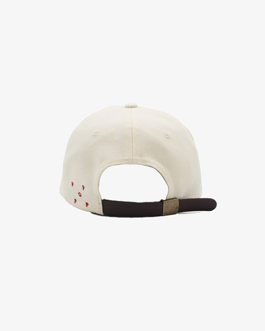 Pop Trading Company O Sixpanel Hat White/Haute Red