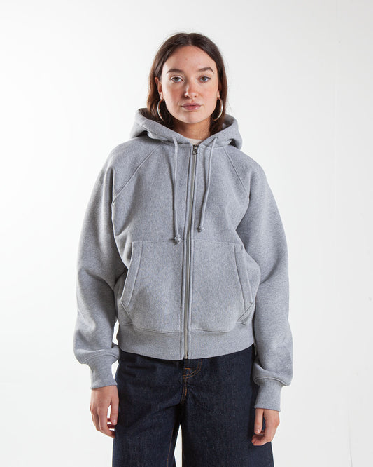 Stüssy Raglan Zip Hood Grey Heather