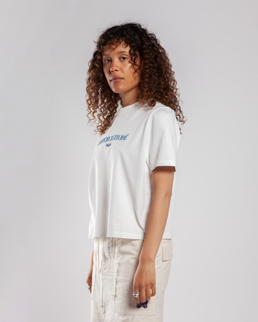 Kitsuné Paris Boxy T-Shirt Off-White